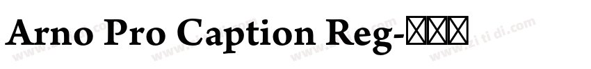 Arno Pro Caption Reg字体转换
